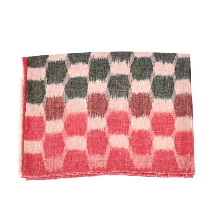 Reversible Ikat Pashmina Stole - Multi-Color
