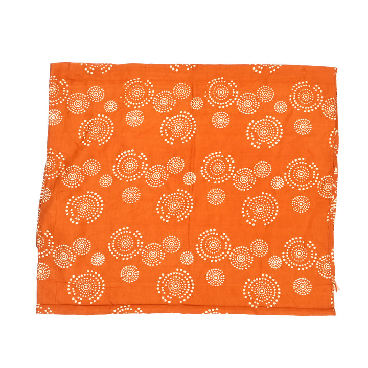 Orange Printed Silk Dupatta – Pure Silk