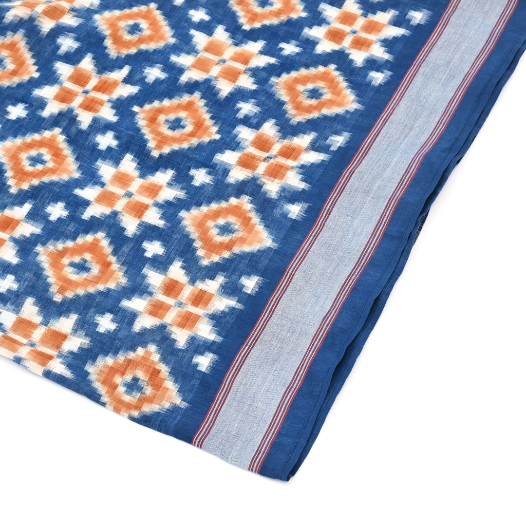 Handwoven Double Ikkat Cotton Stole