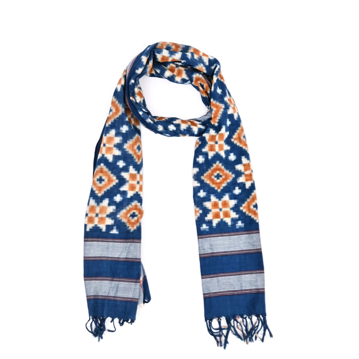Handwoven Double Ikkat Cotton Stole