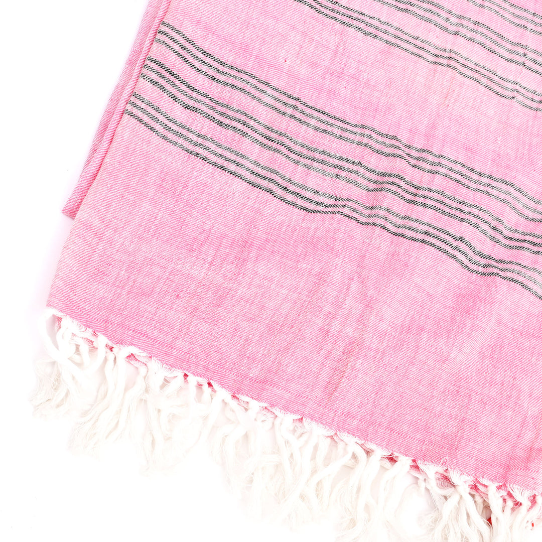 Handwoven Cotton Stole with Traditional Uttarakhand Designs
