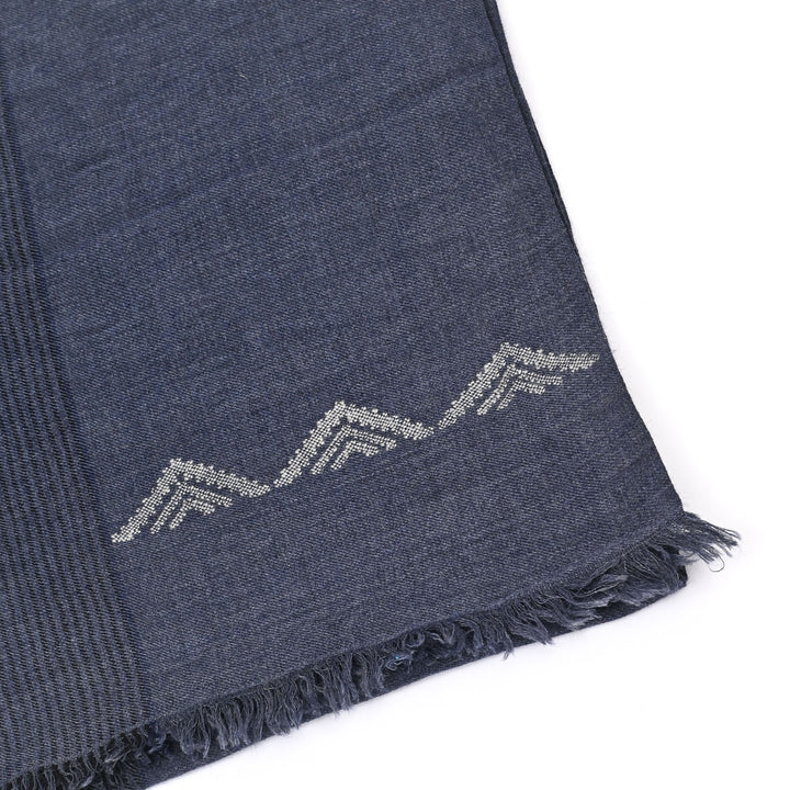 Kullu Handwoven Wool Shawl – Smoky Grey