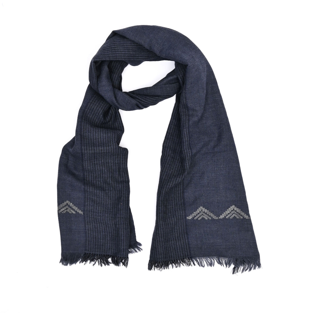 Kullu Handwoven Wool Shawl – Smoky Grey