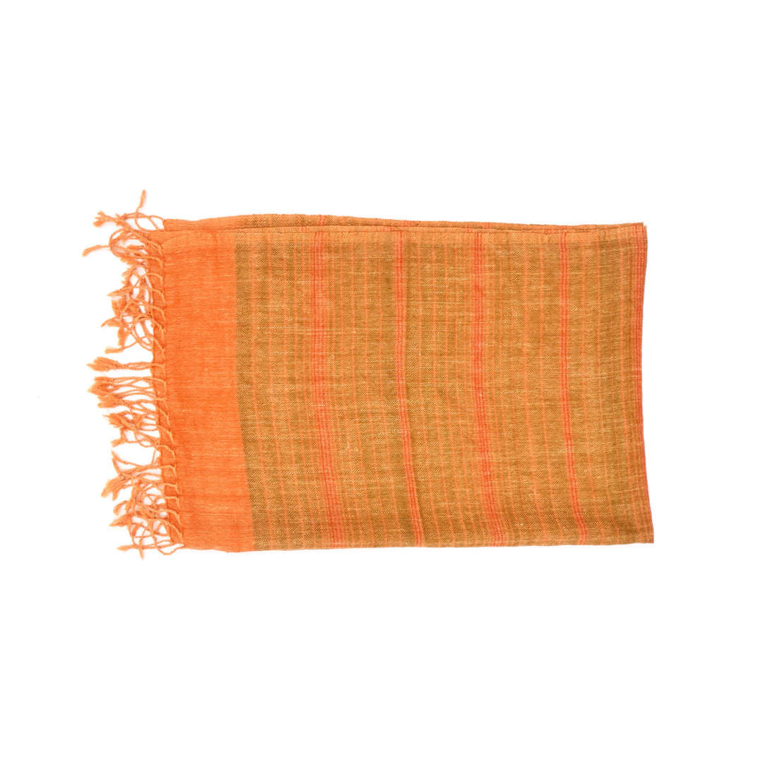 Kullu Merino Wool Shawl – Fiery Orange
