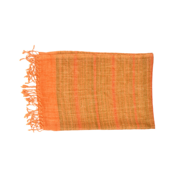 Kullu Merino Wool Shawl – Fiery Orange