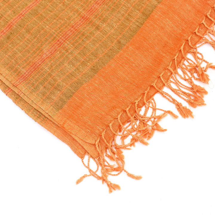 Kullu Merino Wool Shawl – Fiery Orange