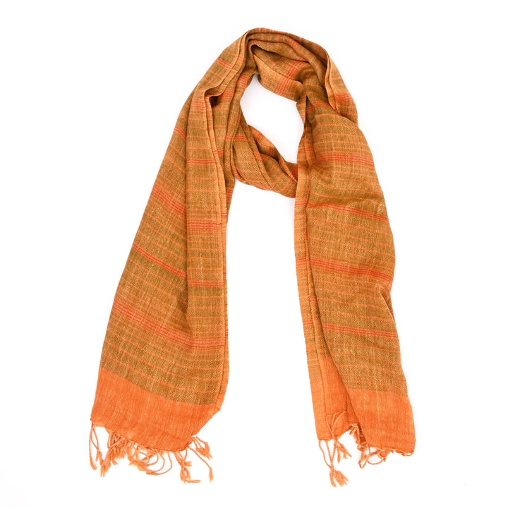 Kullu Merino Wool Shawl – Fiery Orange