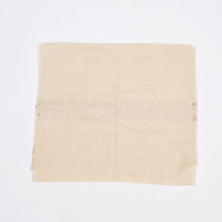 Kani Pashmina Muffler - White Kashmiri Art