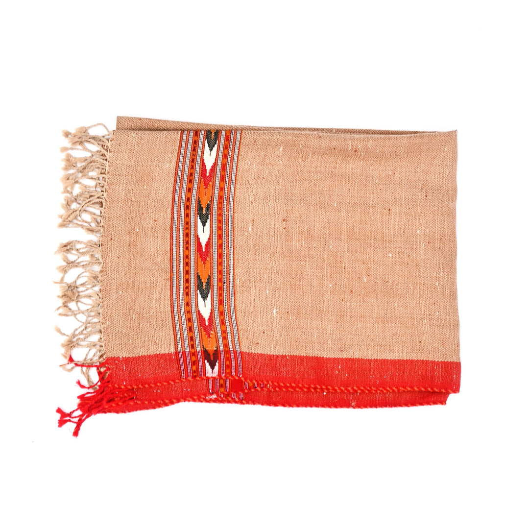Pashmina Shehad Marina Angora Blend Shawl – Classic Brown