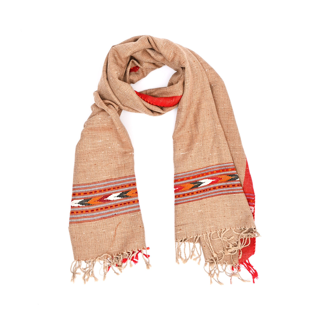 Pashmina Shehad Marina Angora Blend Shawl – Classic Brown