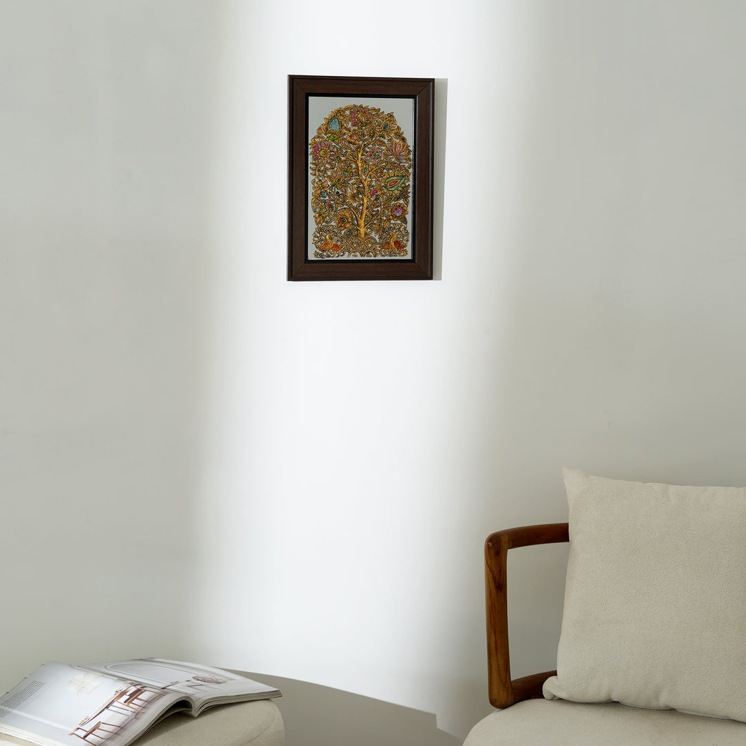 Tree of Life Mirror Painting – Hand-Painted Wall Art