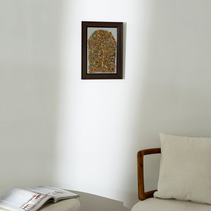 Tree of Life Mirror Painting – Hand-Painted Wall Art