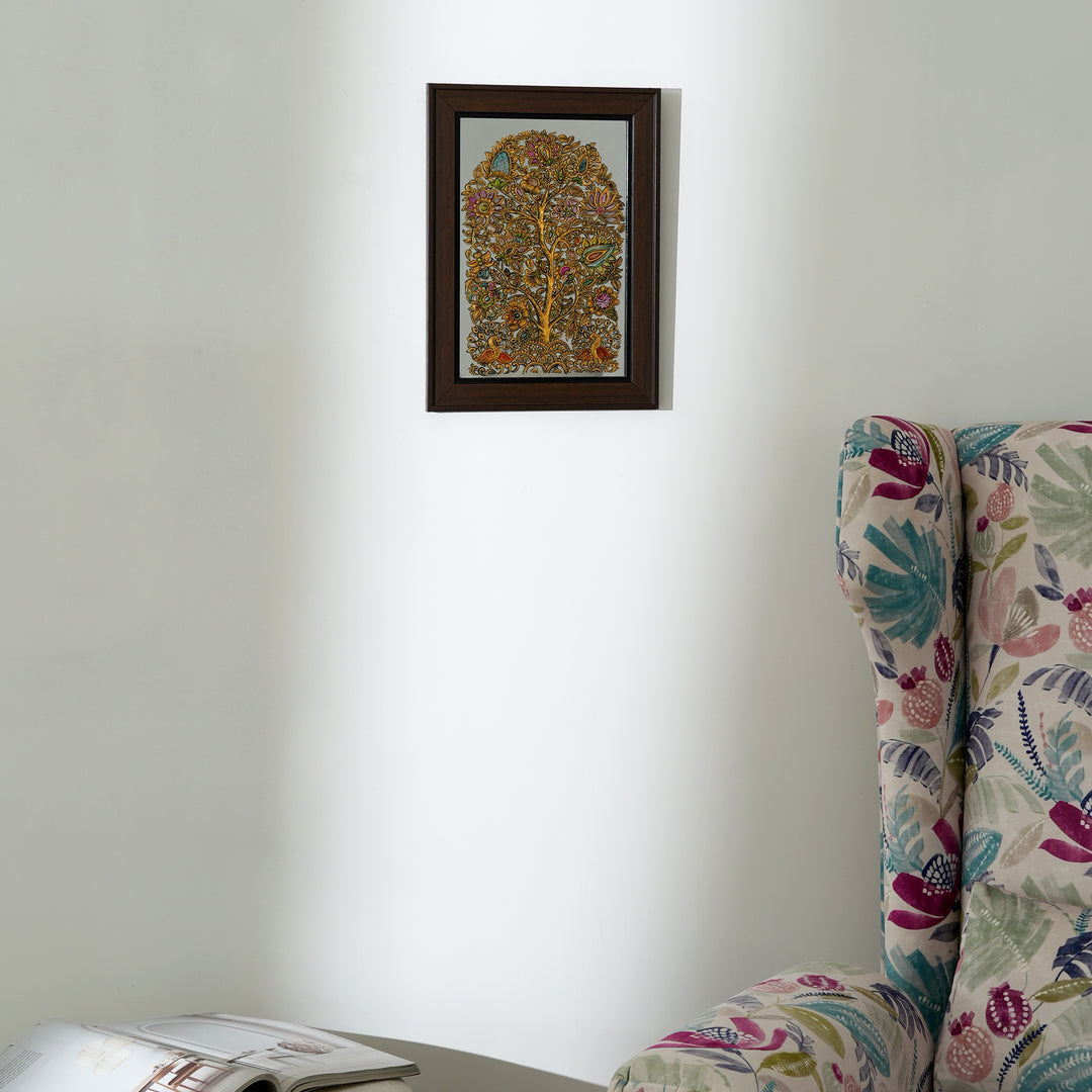 Tree of Life Mirror Painting – Hand-Painted Wall Art