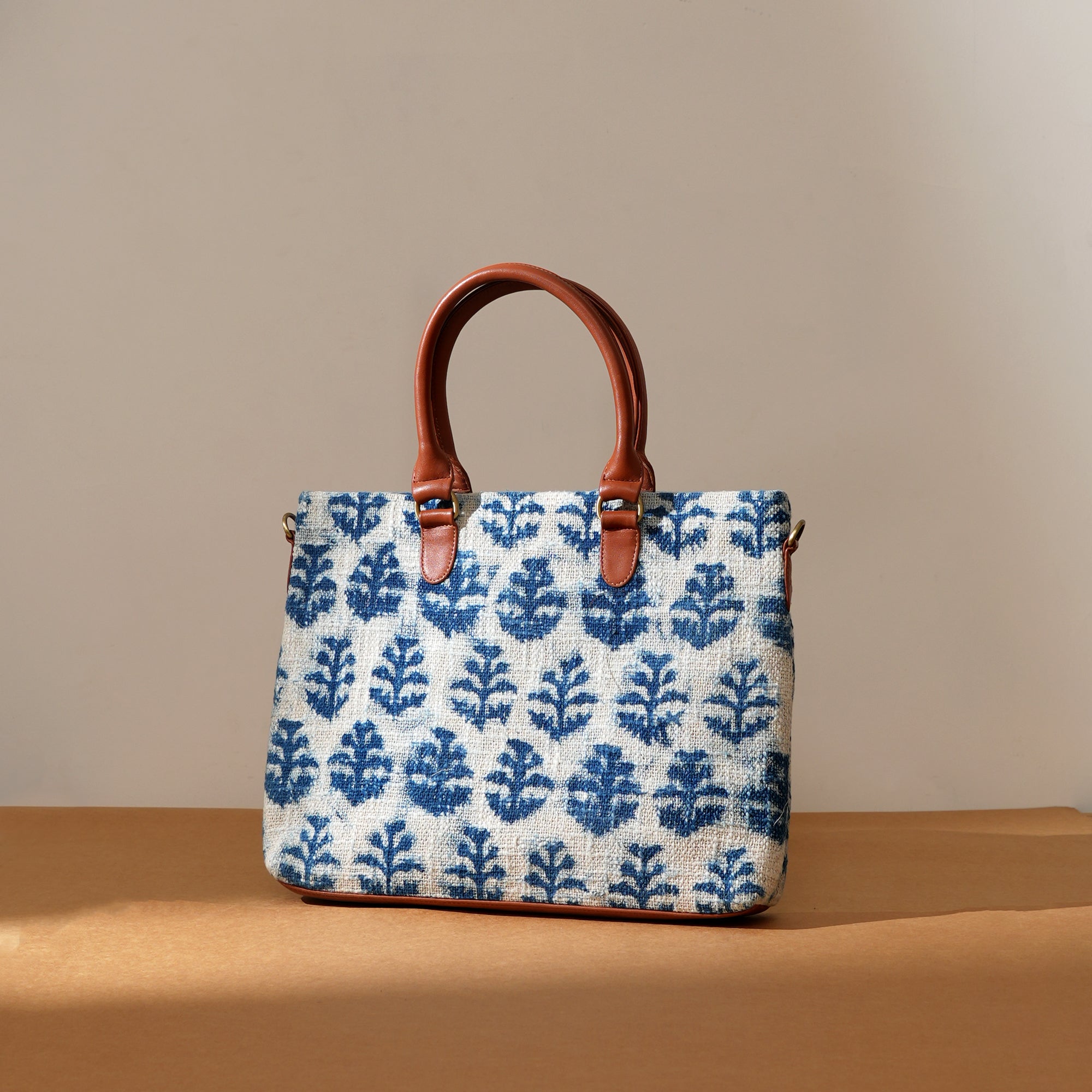 Handcrafted Prada Tote Bag – Block Printed Elegance