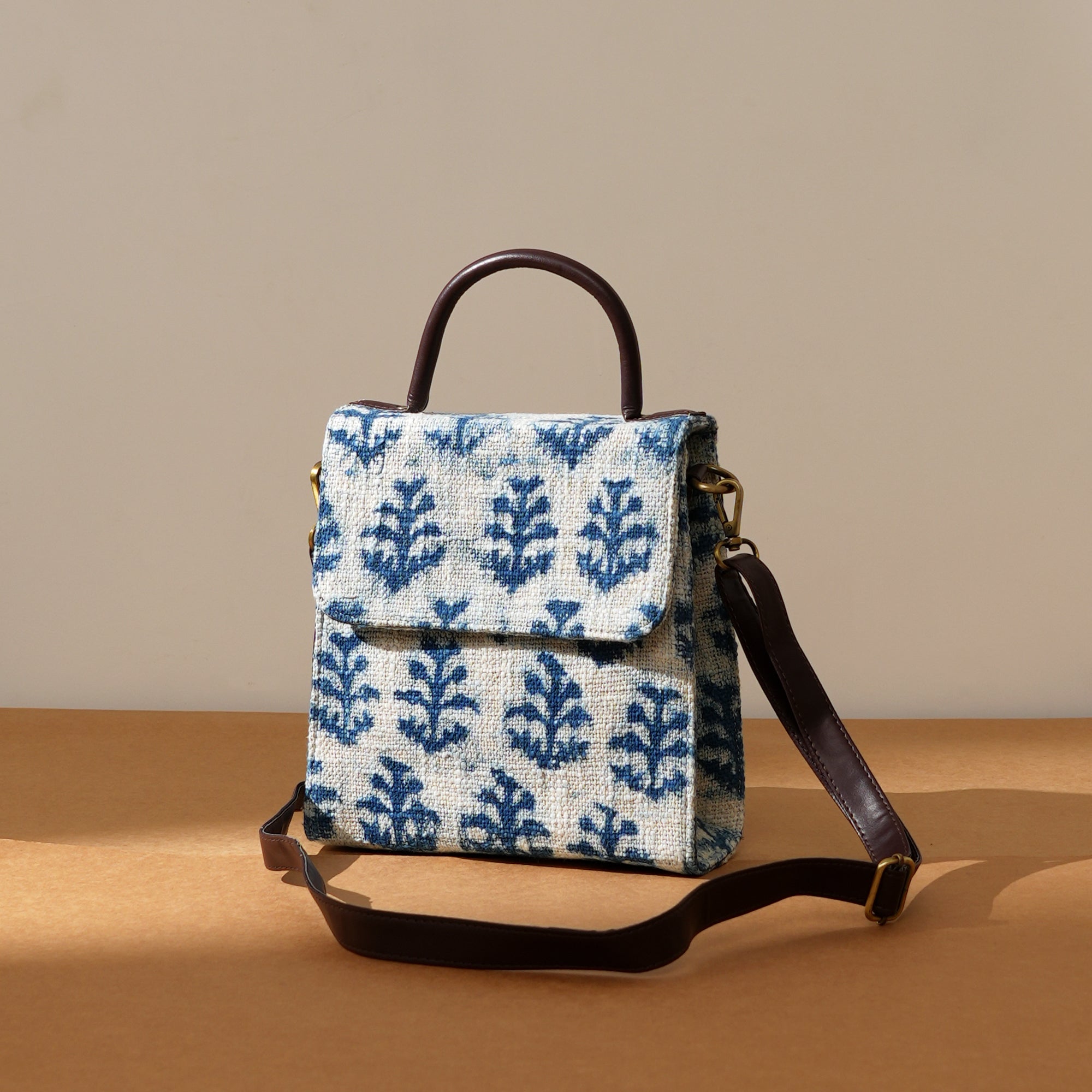 Zigzag Ikat Handwoven Long-Flap Sling Bag