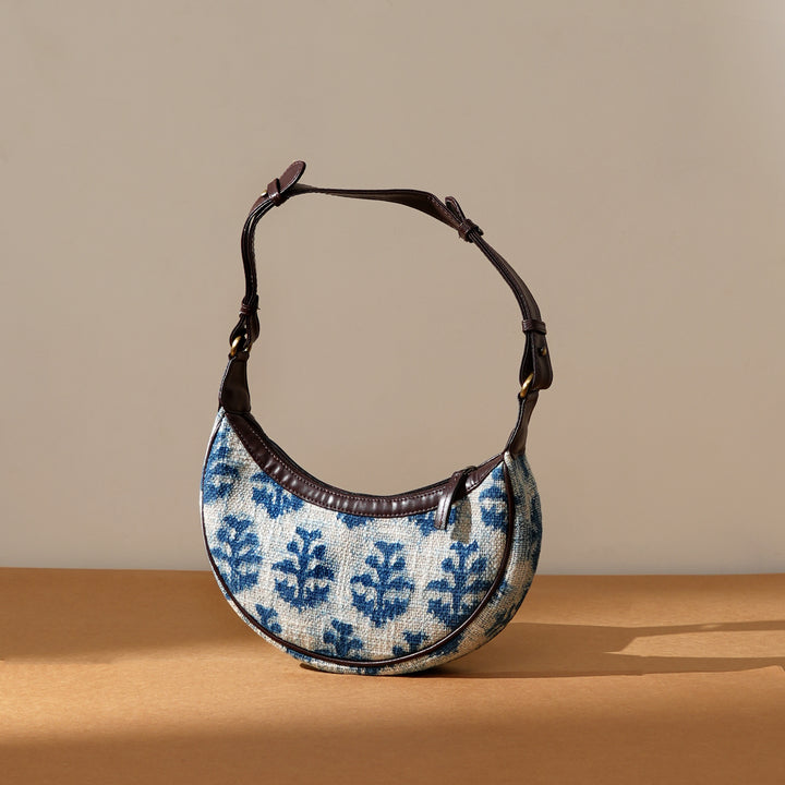 Handcrafted Half Moon Ikat Sling Bag