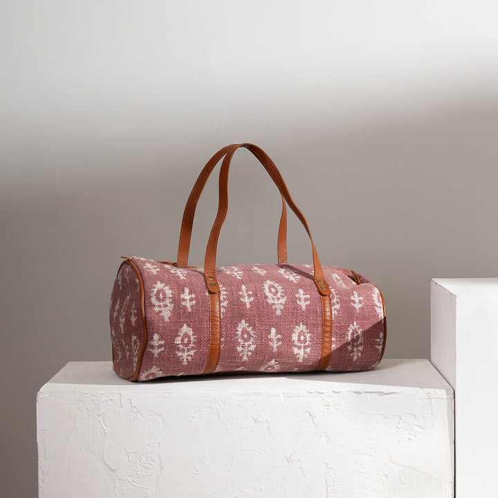 Handcrafted Ikat Duffel Travel Bag