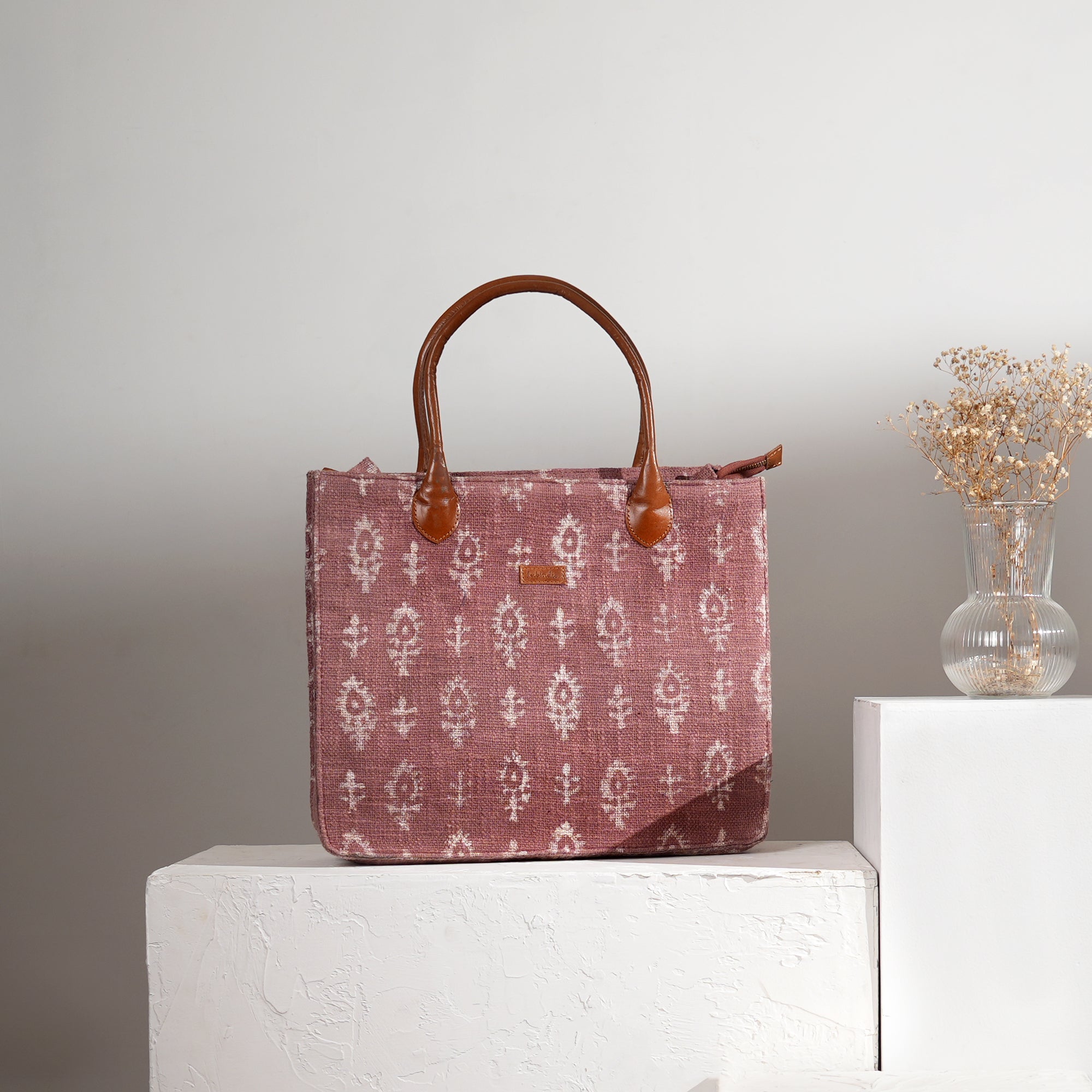 Handcrafted Zig-Zag Cotton Tote Bag
