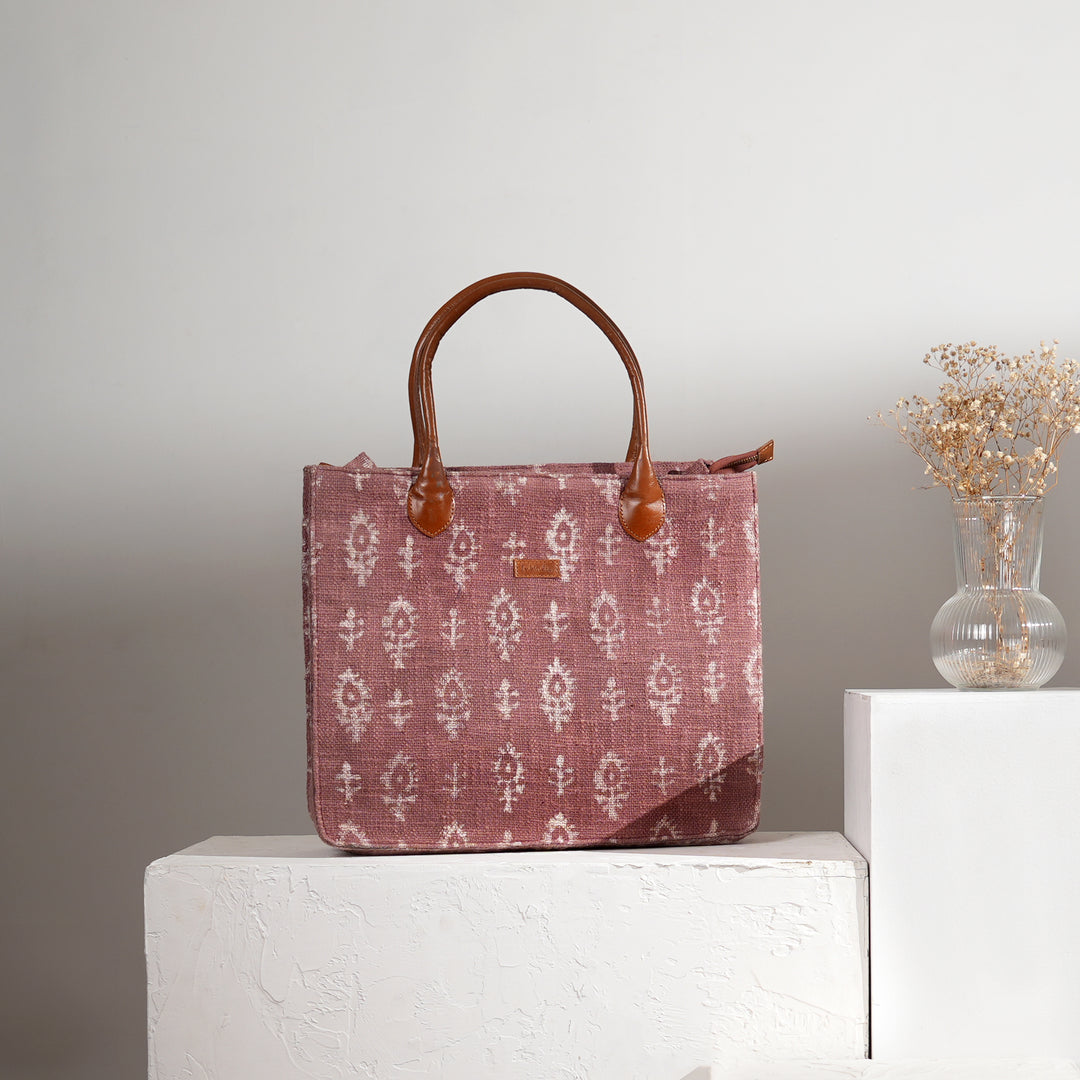 Handcrafted Zig-Zag Cotton Tote Bag