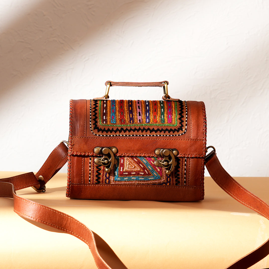 Handcrafted Goat Leather Utility Bag