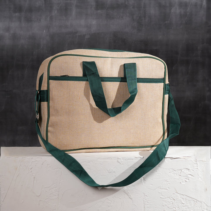 Beige Jute Cotton Tote – Professional Office Bag