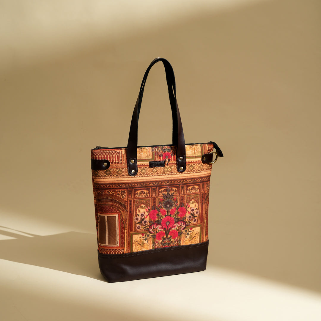 Printed Ethnic Fusion Tote Bag
