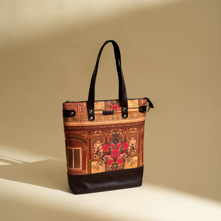 Printed Ethnic Fusion Tote Bag