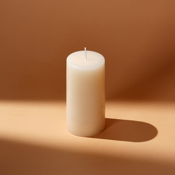 Set of 3 Beige Pillar Candles