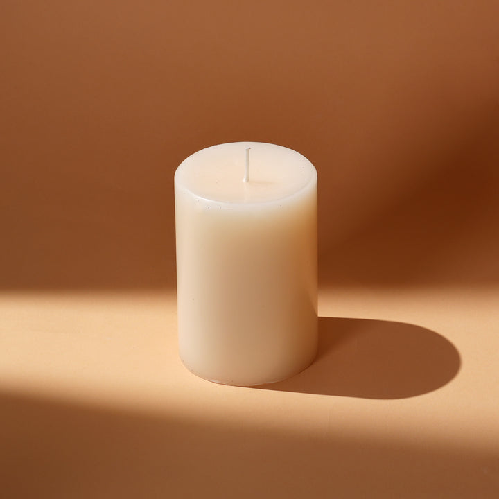 Set of 3 Beige Pillar Candles