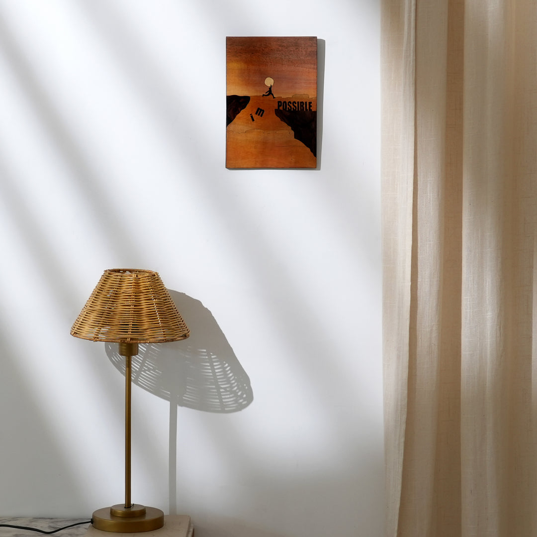 "I'm Possible" Inspiring Wood Inlay Wall Art