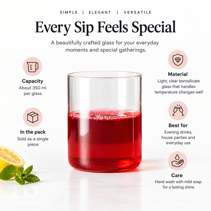 Expobazaar Straight Lowball Glass 350 ml