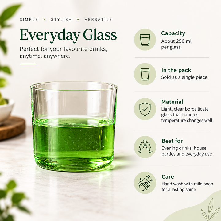 Expobazaar Slanted Lowball Glass 250 ml