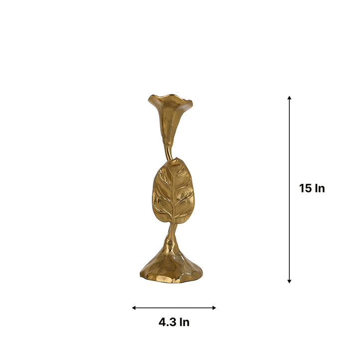 Jules Petite Gold Candle Glow | Delicate Candle Holder for Intimate Ambiance