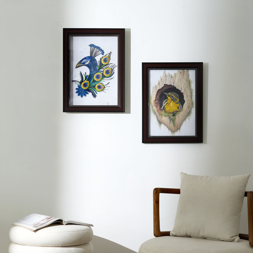 Handcrafted Paper Quilling Art – Peacock