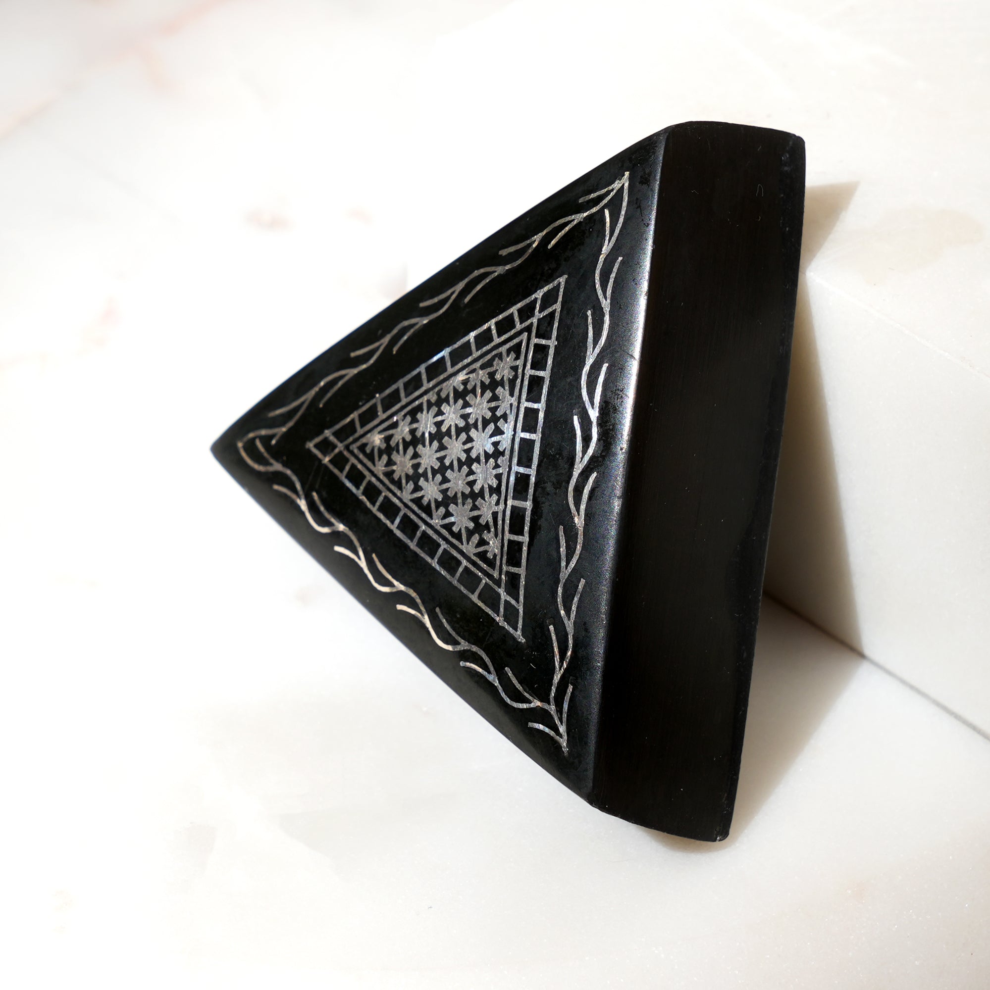 Paperweight | Handcrafted Desk Accessory with Traditional Silver Inlay Work