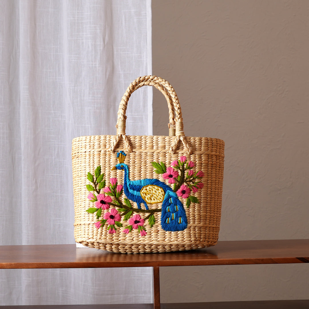 Handcrafted Oval Embroidered Kauna Bag