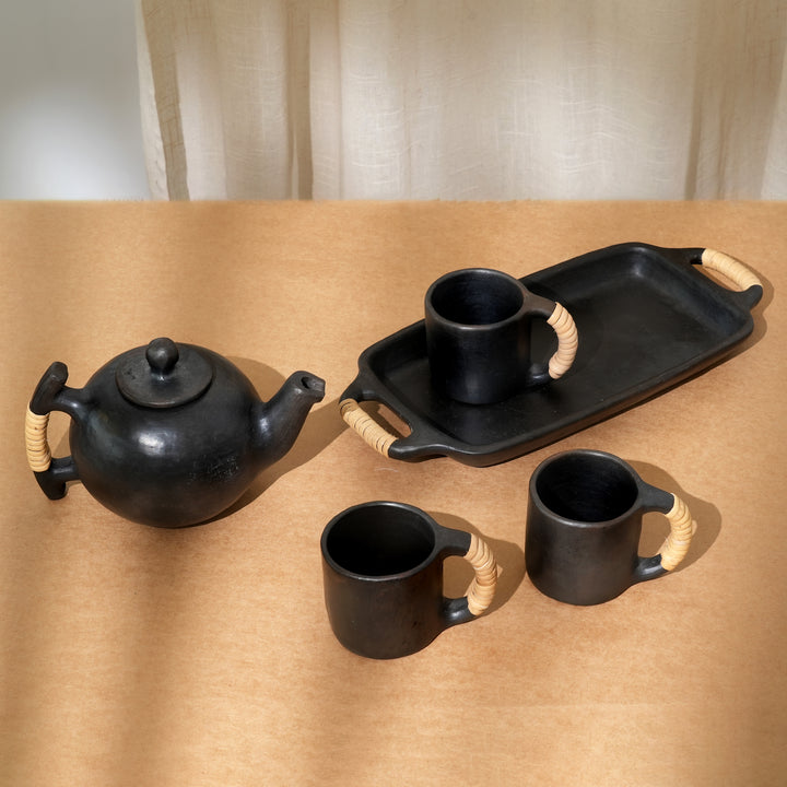 Artisan Black Terracotta Tea Set