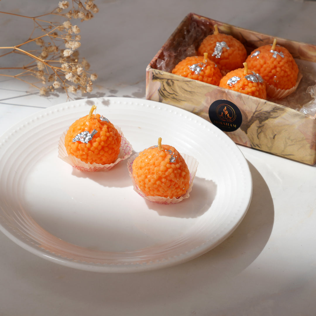 Laddu Shaped Decorative Candles