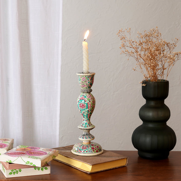 Handcrafted Paper Mache Candle Stand