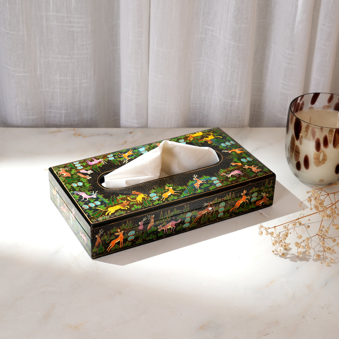 Handcrafted Paper Mache Tissue Box