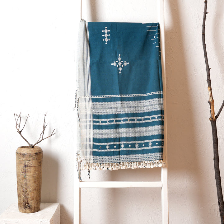 Dark Green Kala Cotton Dupatta: The Soul of Kutch