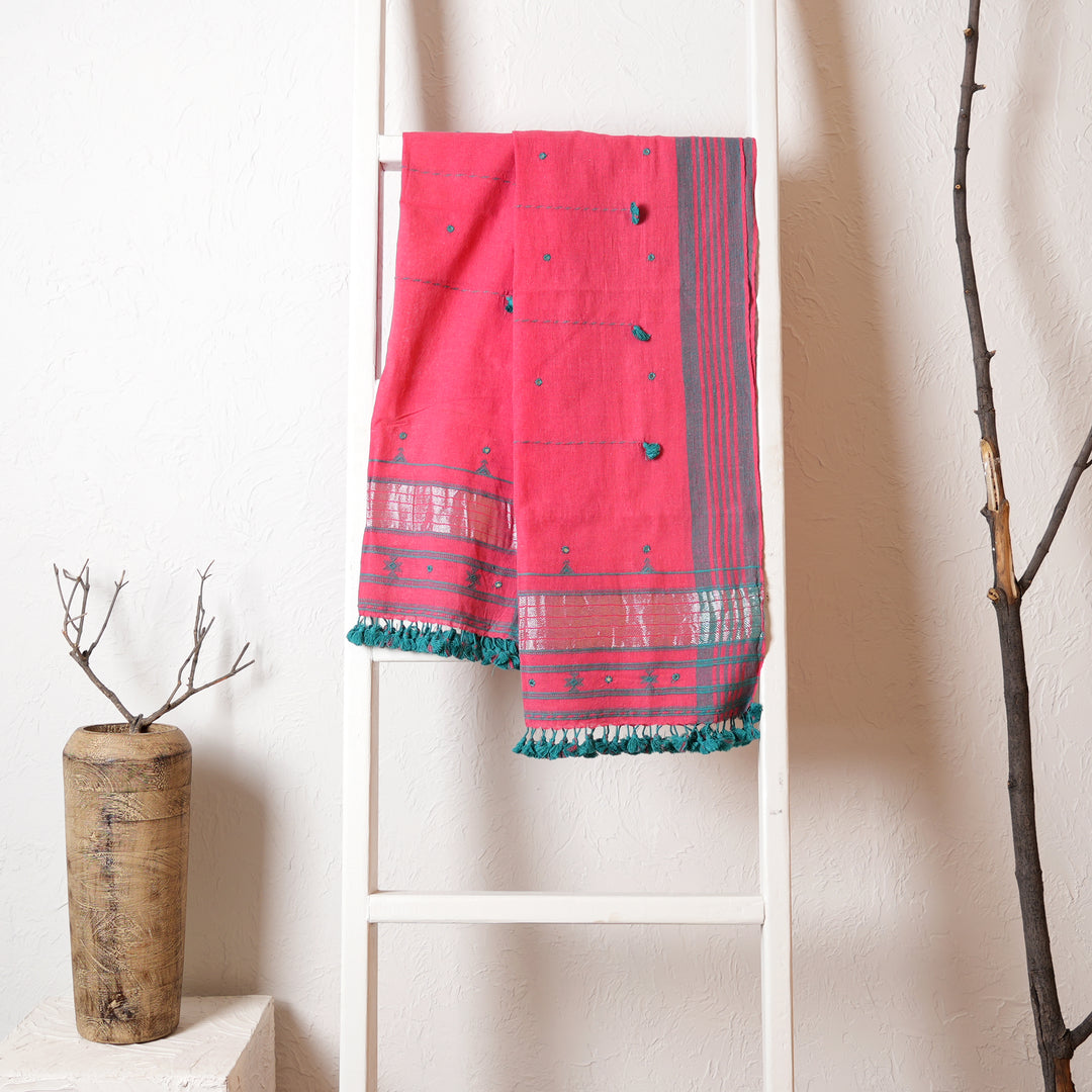Kutch Handloom Cotton Stole: Vibrant Hues from Gujarat