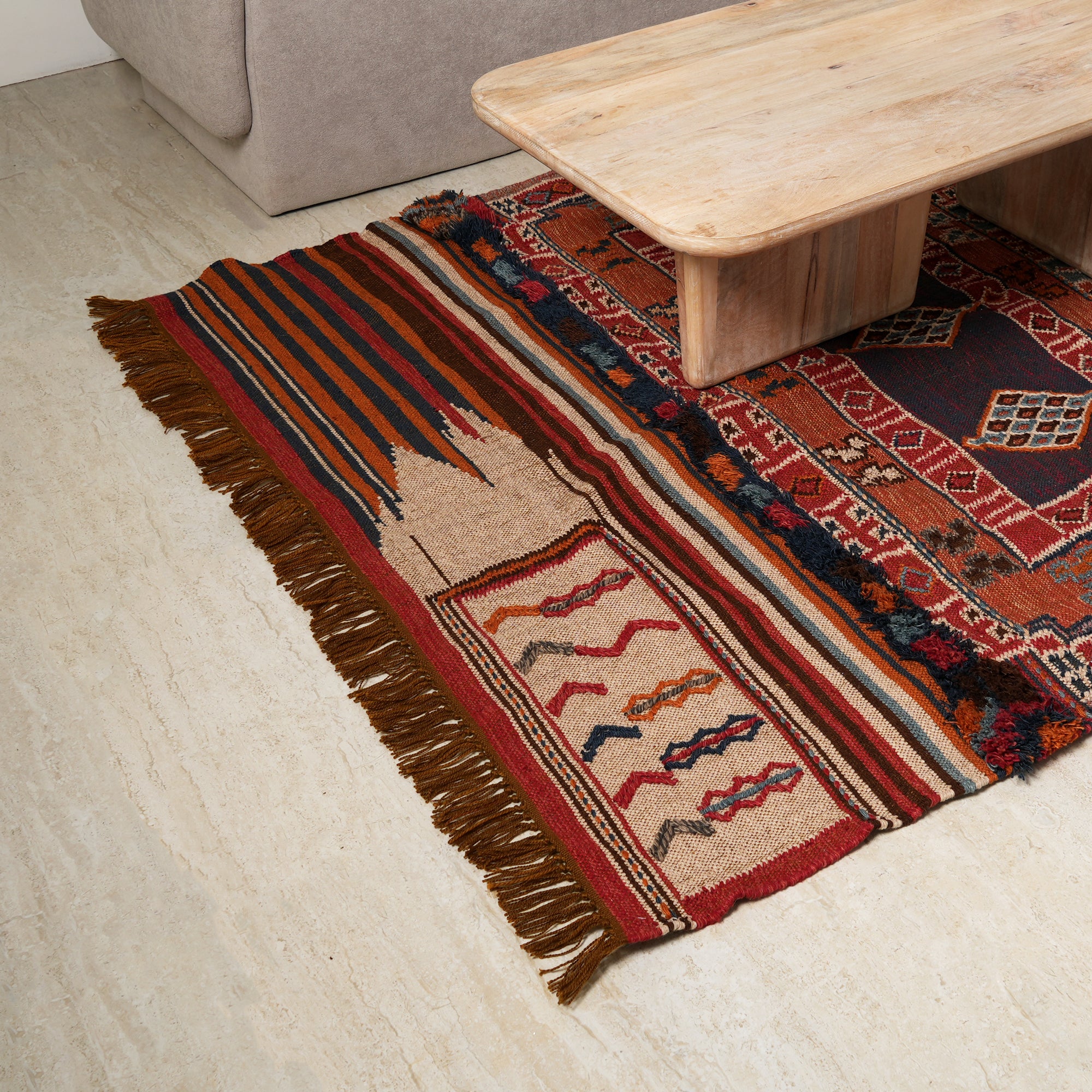 Recycled PET Yarn Rug - Eco-Friendly Home Decor