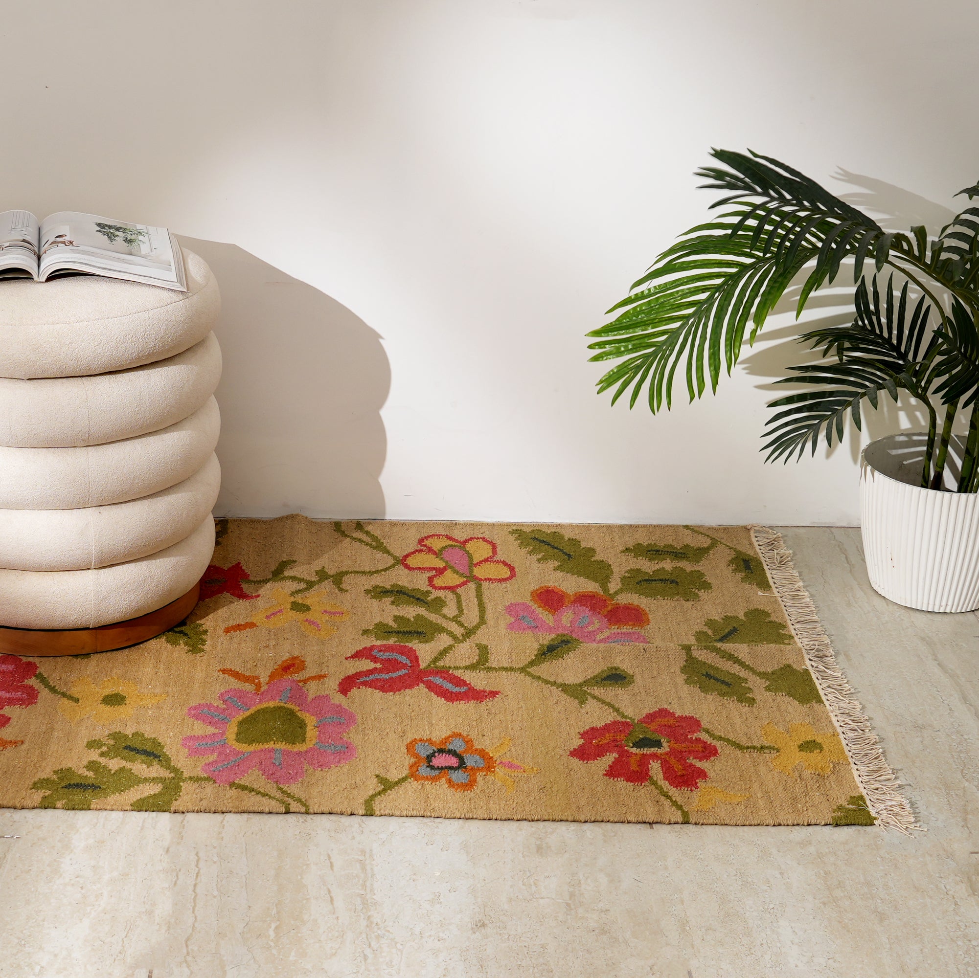 Floral Meadow Handwoven Wool Rug
