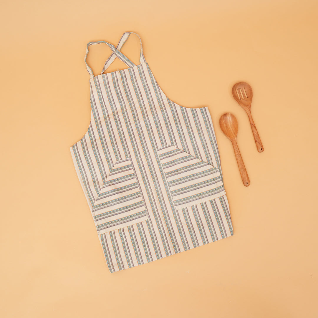 Handloom Cotton Apron Set – set of 2