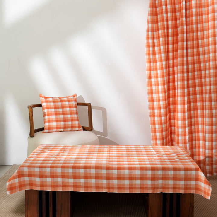 Cotton Curtain | Classic Check Pattern