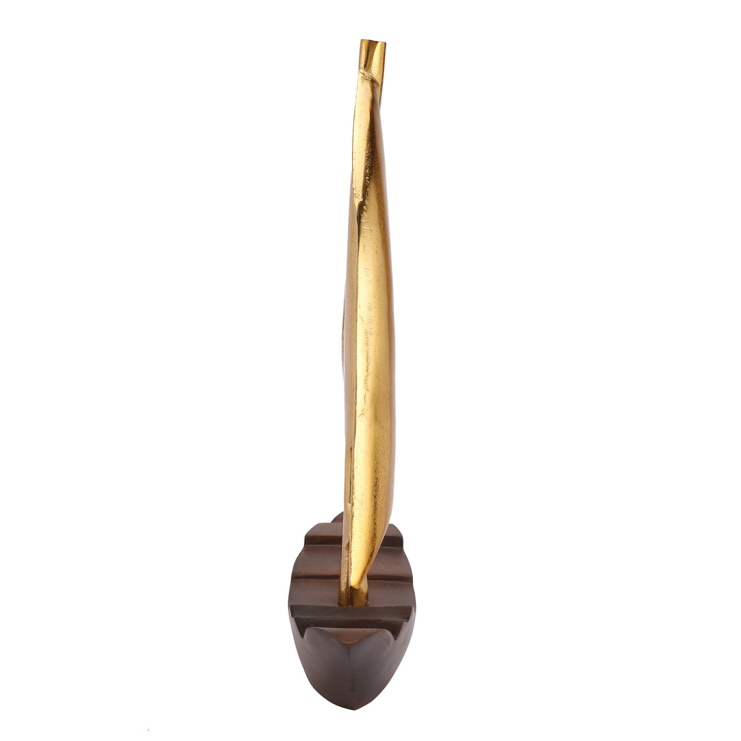 Expobazaar Dream Boat Large Raw Gold Finish Aluminium Boat