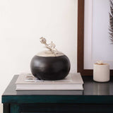 Pomegranate Keepsake Box | Elegant Silver & Black Decor