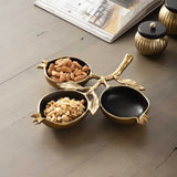 Pomegranate Metal Leaf Platter | Elegant Dining Tray
