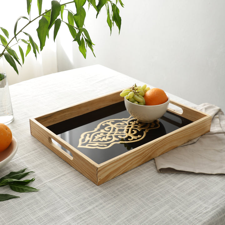 Zamora White Embossed Glass Tray | Elegant Serving Piece for Any Occasion